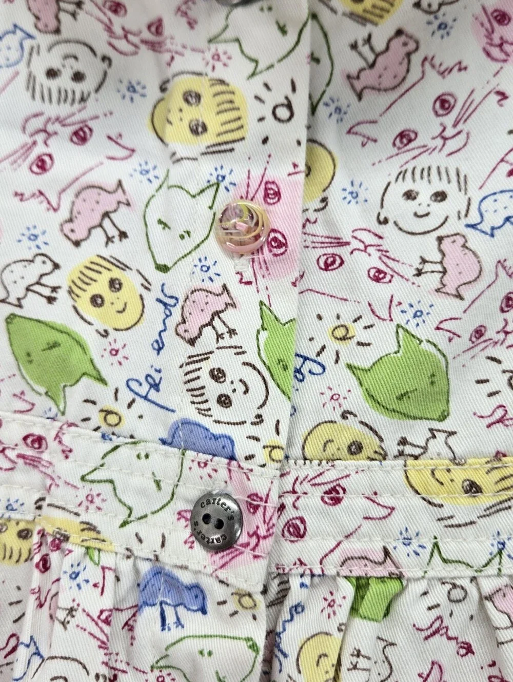 Vtg 1999 Carter's X Yoko Ono John Lennon Animal Print Toddler Girls Dress Sz 5T